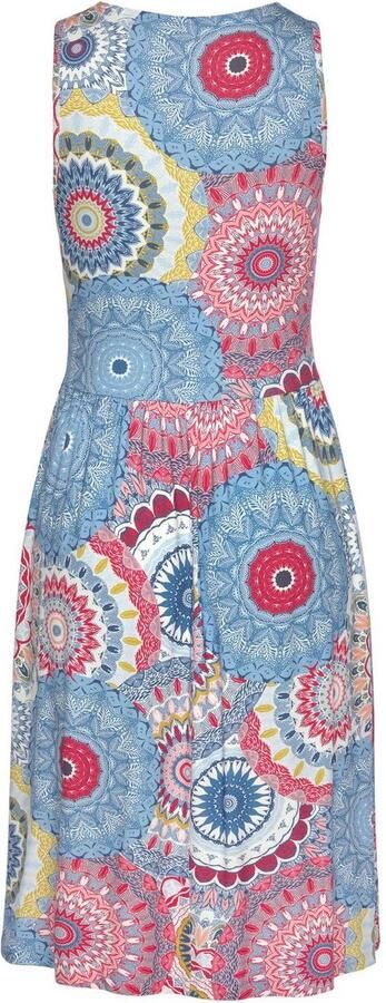 Vivance Jerseyjurk met all-over print en v-hals kleurrijke zomerjurk - Foto 5