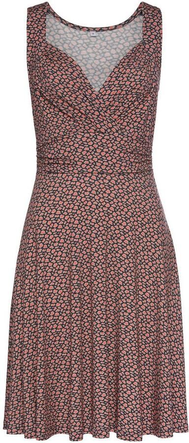 Vivance Jerseyjurk met all-over print in wikkellook zomerjurk strandjurk casual-chic