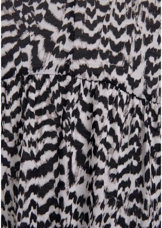 Vivance Jerseyjurk met animal print en v-hals 3 4 mouwen zomerjurk strandjurk - Foto 1