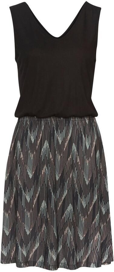 Vivance Jerseyjurk met bedrukt rokdeel kort zomerjurk met elastiek - Foto 4