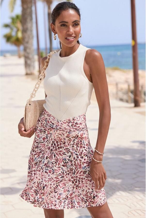 Vivance Jerseyrok met bloemenprint mini rok zomerrok - Foto 8