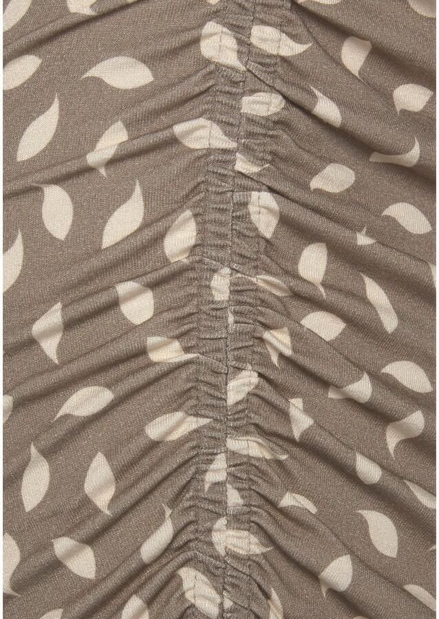 Vivance Jerseyrok met plooien aan de zijkant en split midi rok met all-over print - Foto 2