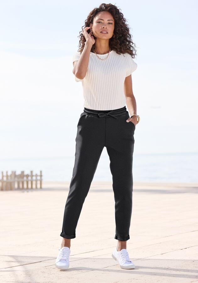 Vivance Joggingbroek met praktische insteekzakken instapbroek casual-chic - Foto 4