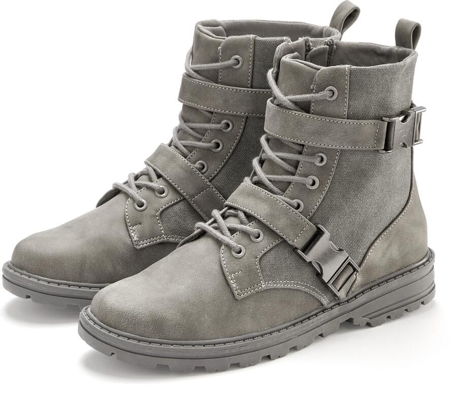 Vivance Laarsjes Laarzen Boots met modieuze siergespen vegan - Foto 5