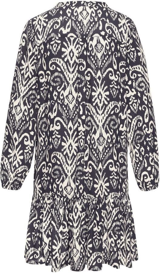 Vivance Lange tuniek met volant aan de zoom losse blousejurk in boho-stijl strandjurk - Foto 3