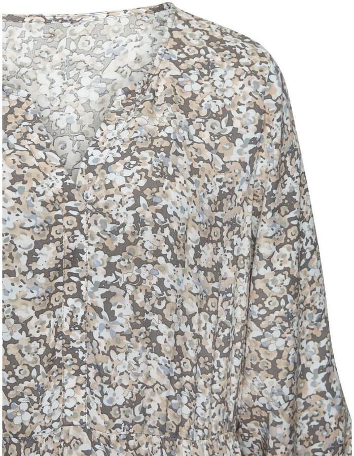 Vivance Maxi-jurk met all-over print en volants lange mouwen jurk met print casual-chic