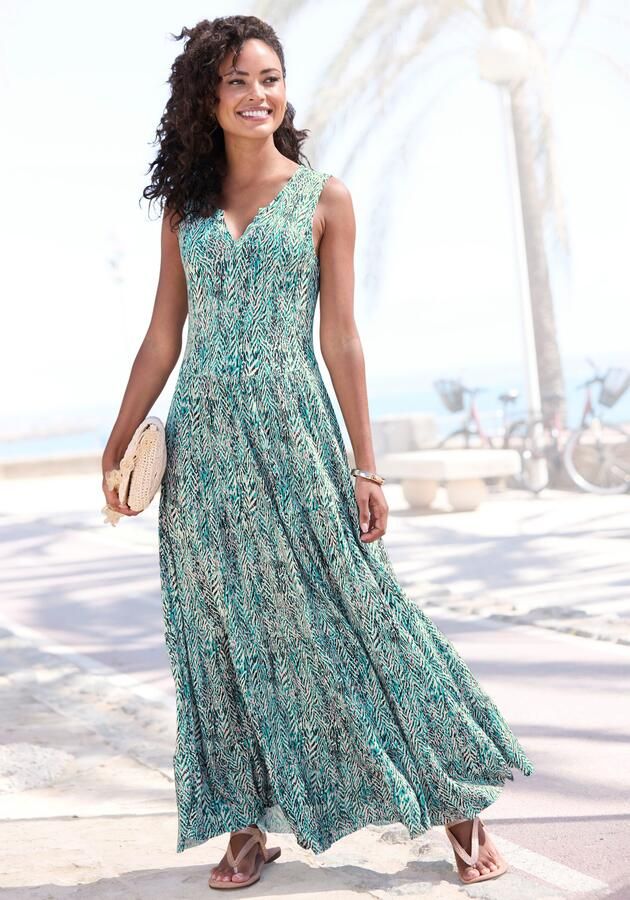 Vivance Maxi-jurk met alloverdruk lange zomerjurk van jersey casual - Foto 3