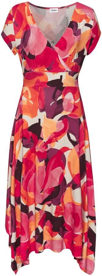 Vivance Midi-jurk met alloverprint luchtige zomerjurk in wikkellook strandjurk - Foto 4