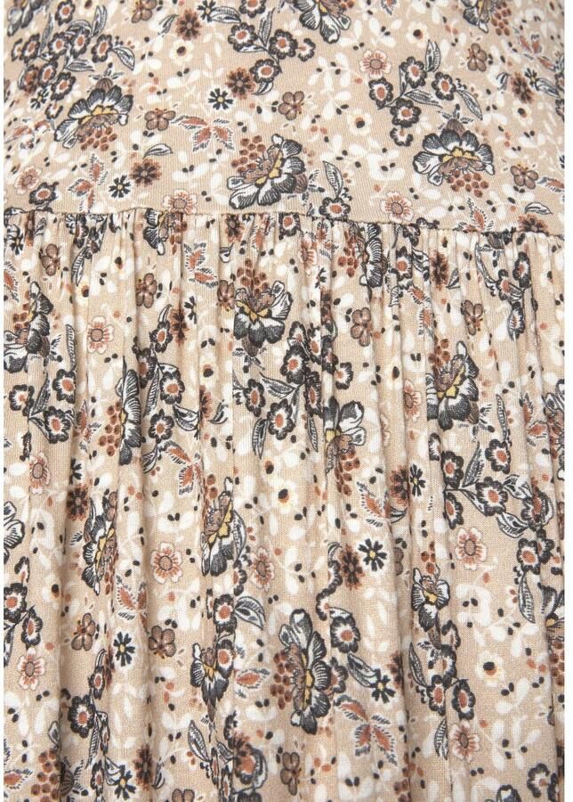 Vivance Midi-jurk met bloemenprint luchtige zomerjurk strandjurk