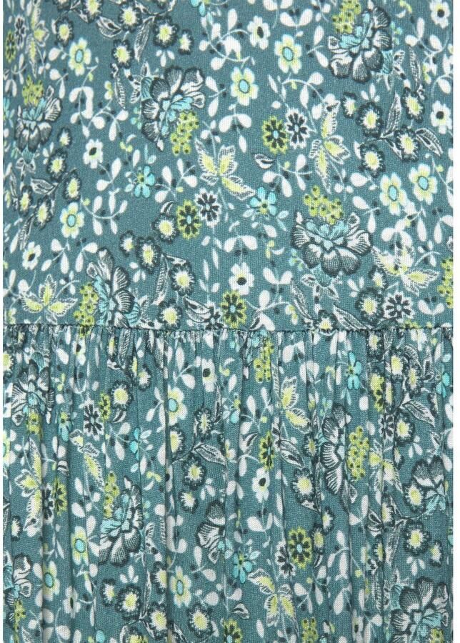 Vivance Midi-jurk met bloemenprint luchtige zomerjurk strandjurk