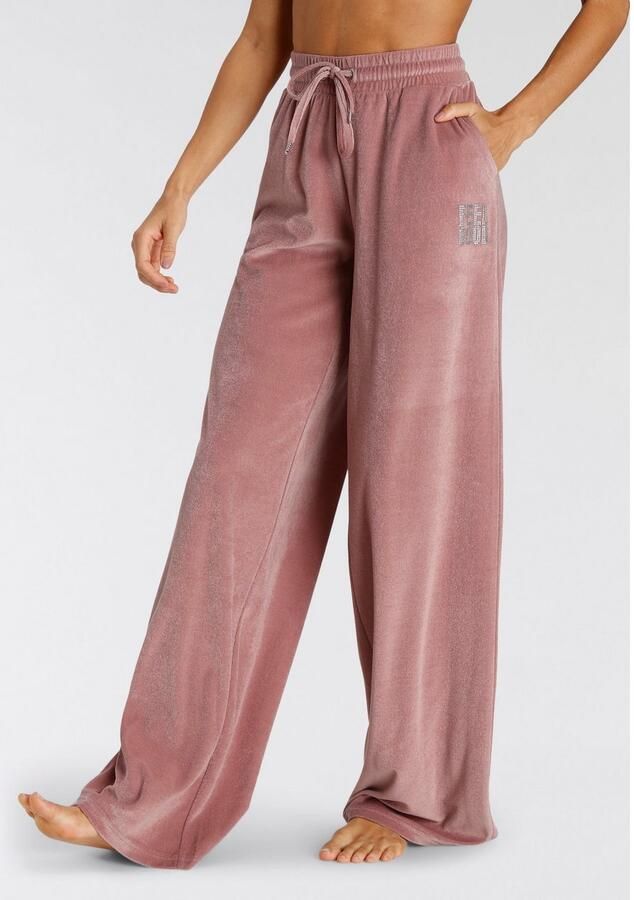 Vivance Nickybroek -Loungebroek met glanzend siersteentjes opschrift - Foto 3