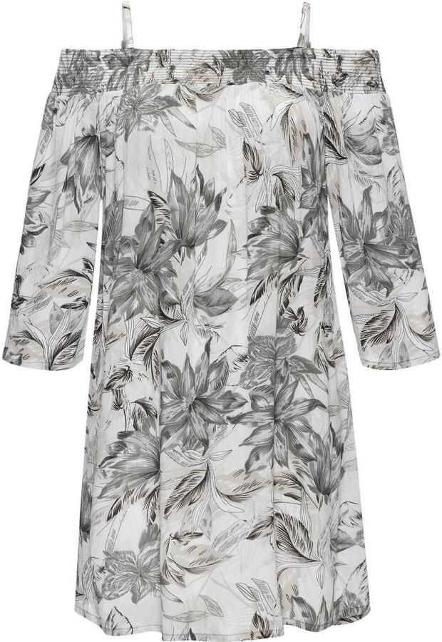 Vivance Off-shoulderjurk met allover-print en car hals - Foto 4