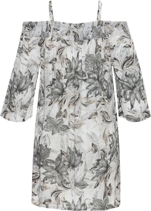 Vivance Off-shoulderjurk met allover-print en car hals - Foto 2