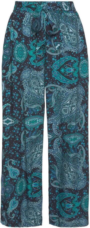 Vivance Palazzobroek en paisley print elastische tailleband sweatpants stoffen broek (Met een bindceintuur) - Foto 6