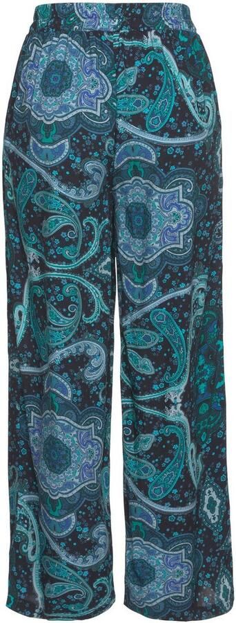 Vivance Palazzobroek en paisley print elastische tailleband sweatpants stoffen broek (Met een bindceintuur) - Foto 7