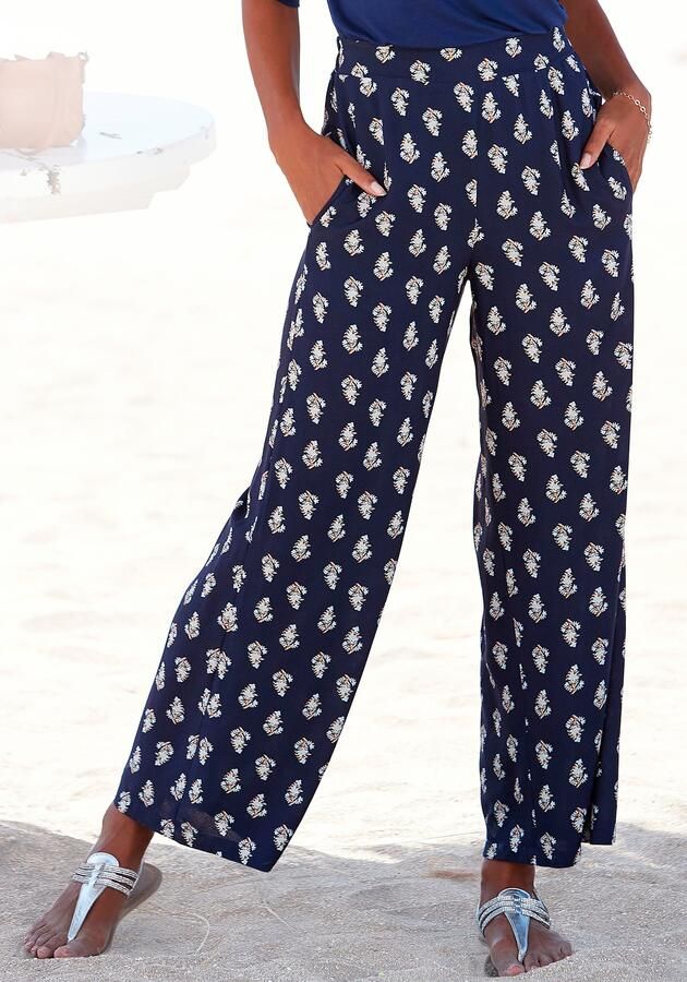 Vivance Palazzobroek met all-over print en zakken sweatpants stoffen broek - Foto 7