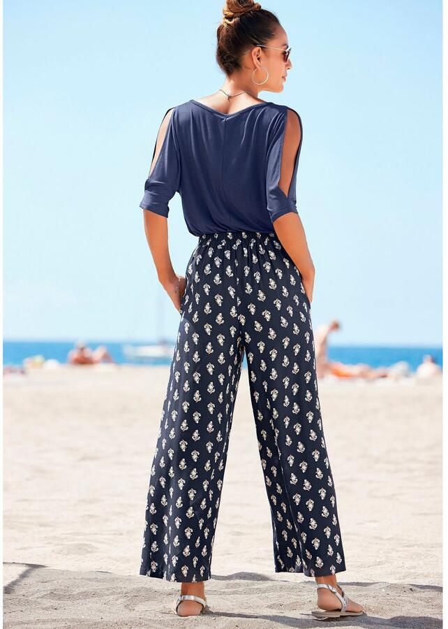 Vivance T-shirt met cut-outs bij de mouwen shirt met korte mouwen en v-hals casual - Foto 2