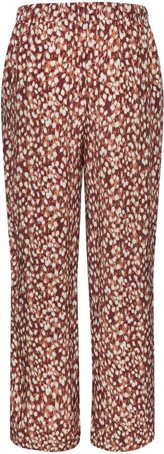 Vivance Palazzobroek met alloverprint wijde pijpen met bindband - Foto 5