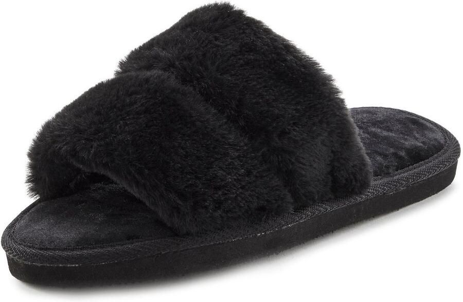 Vivance Pantoffels Pantolet Pluche pantoffels Muiltje open schoen - Foto 3