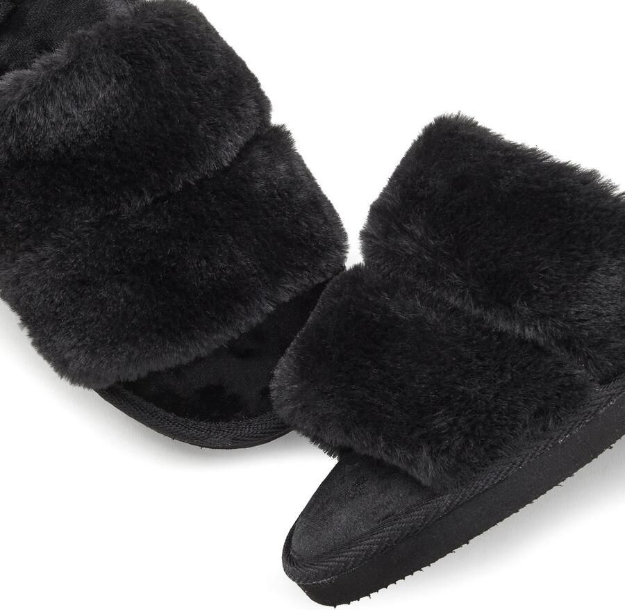 Vivance Pantoffels Pantolet Pluche pantoffels Muiltje open schoen