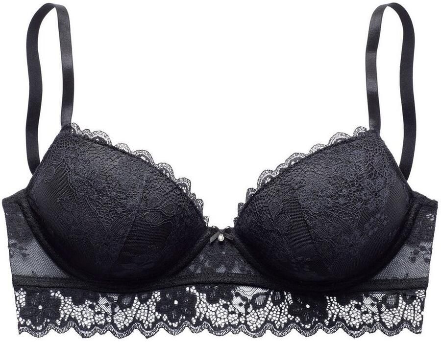 Vivance Push-up-bh Julia van jacquardkant in lichte lange vorm sexy lingerie