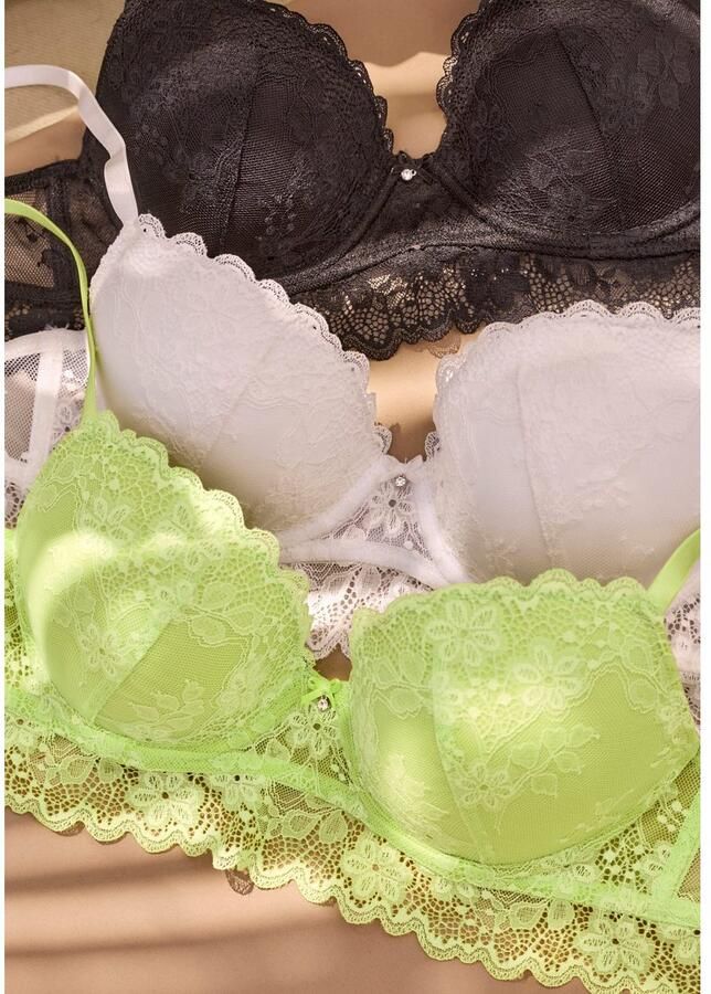 Vivance Push-up-bh Julia van jacquardkant in lichte lange vorm sexy lingerie - Foto 1
