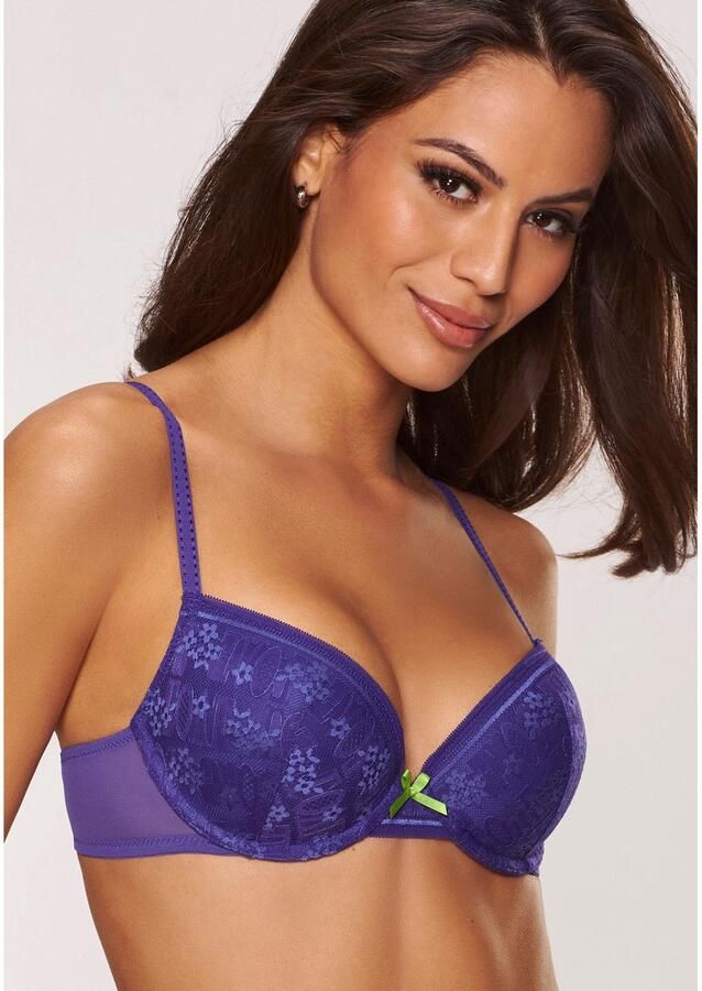 Vivance Push-up-bh Madita met beugel van mooi kant met "love"-letters sexy lingerie