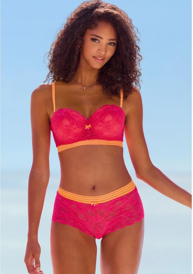 Vivance Hipster van elastisch kant met modieuze contrastkleuren - Foto 3