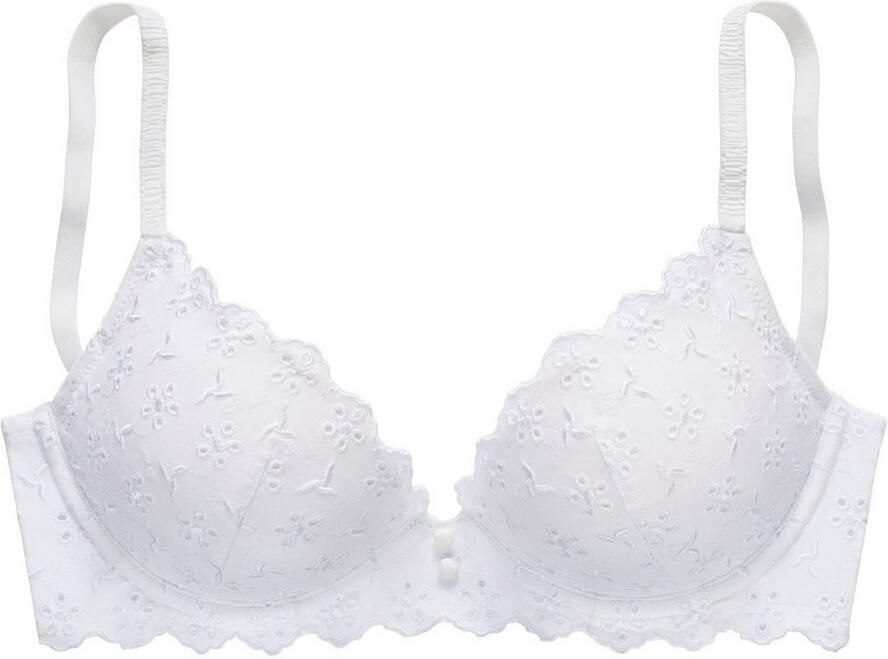 Vivance Push-up-bh met beugel van zacht katoen met gaatjesborduur sexy lingerie - Foto 5