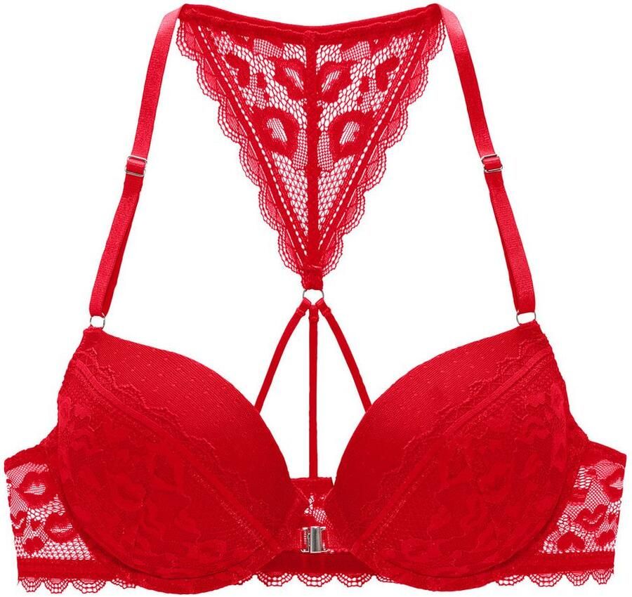 Vivance Push-up-bh met kant in leo-look met neckholder-bandjes lingerie - Foto 5