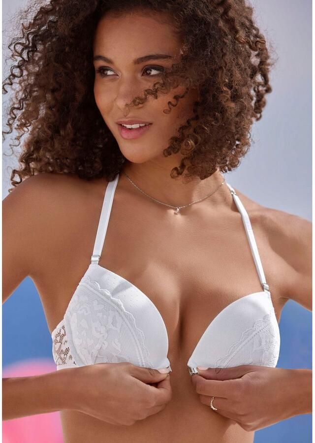 Vivance Push-up-bh met kant in leo-look met neckholder-bandjes lingerie - Foto 1