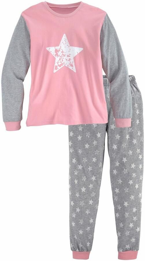 Vivance Pyjama in lange vorm met sterrenprint (2-delig 1 stuk) - Foto 4