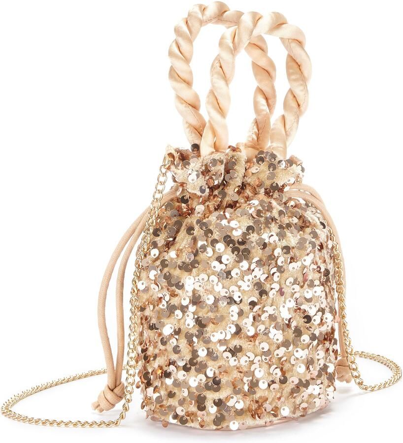 Vivance Schoudertas Minibag Buideltas feesttas met glitter schoudertas minibag VEGAN - Foto 5