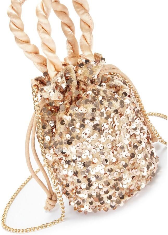 Vivance Schoudertas Minibag Buideltas feesttas met glitter schoudertas minibag VEGAN - Foto 3