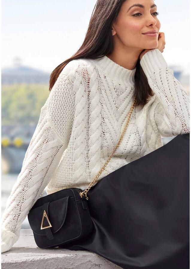 Vivance Schoudertas Minibag Handtas met kettinghengsel crossbody tas VEGAN - Foto 4