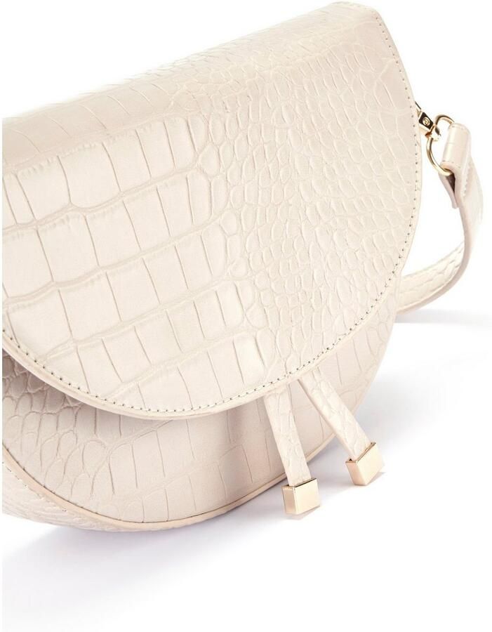 Vivance Schoudertas Minibag in croco-optiek schoudertas handtas crossbody tas vegan