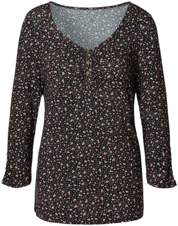 Vivance Shirt met 3 4-mouwen Met korte decoratieve knoopsluiting (Set van 2)