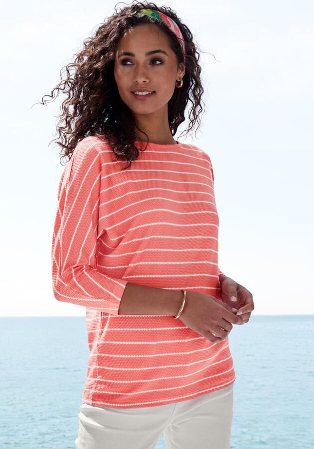 Vivance Shirt met 3 4 mouwen Met modieuze streepstructuur - Foto 4