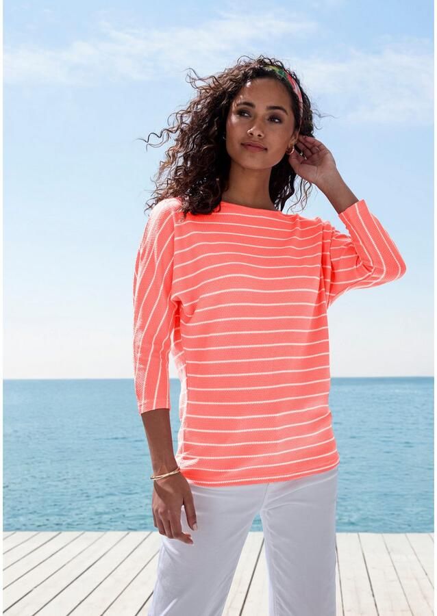 Vivance Shirt met 3 4 mouwen Met modieuze streepstructuur - Foto 2