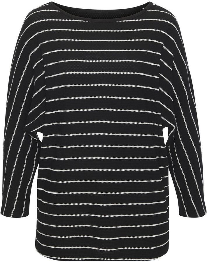 Vivance Shirt met 3 4 mouwen Met modieuze streepstructuur