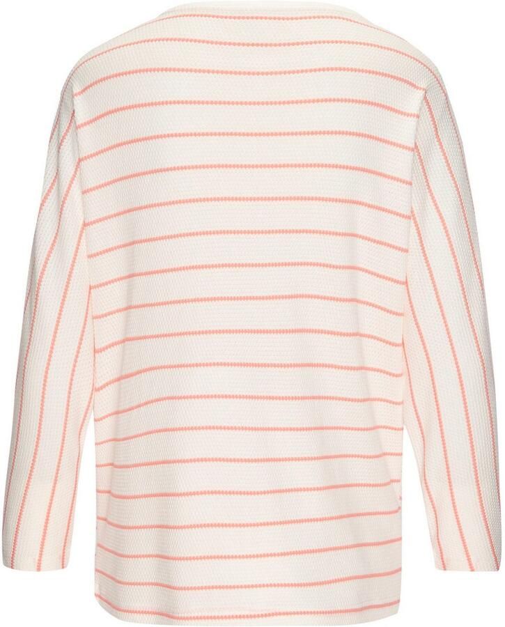 Vivance Shirt met 3 4 mouwen Met modieuze streepstructuur