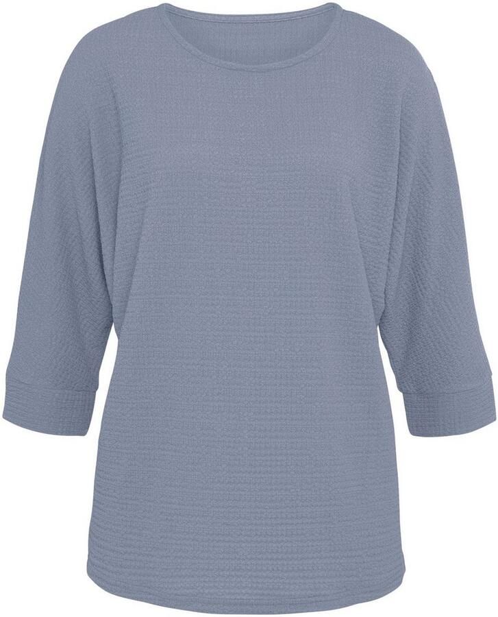 Vivance Shirt met 3 4-mouwen Van kreukvrije crêpe-kwaliteit gemaakt van strijkvrije crêpe stof