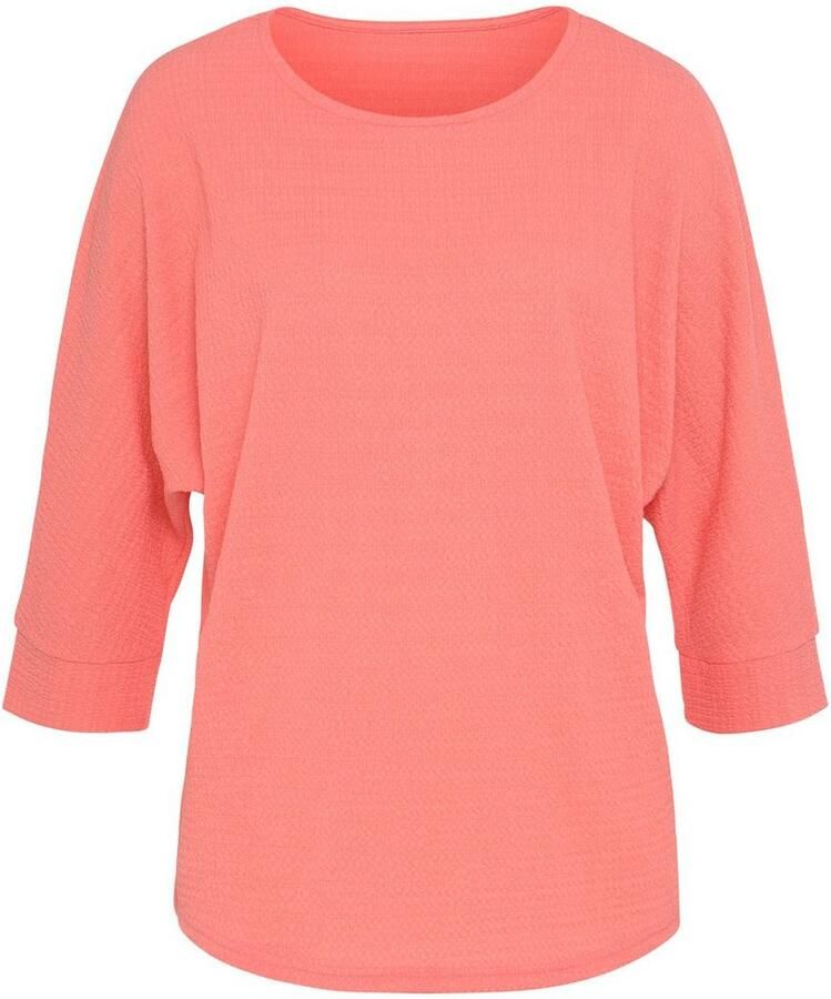 Vivance Shirt met 3 4-mouwen Van kreukvrije crêpe-kwaliteit gemaakt van strijkvrije crêpe stof