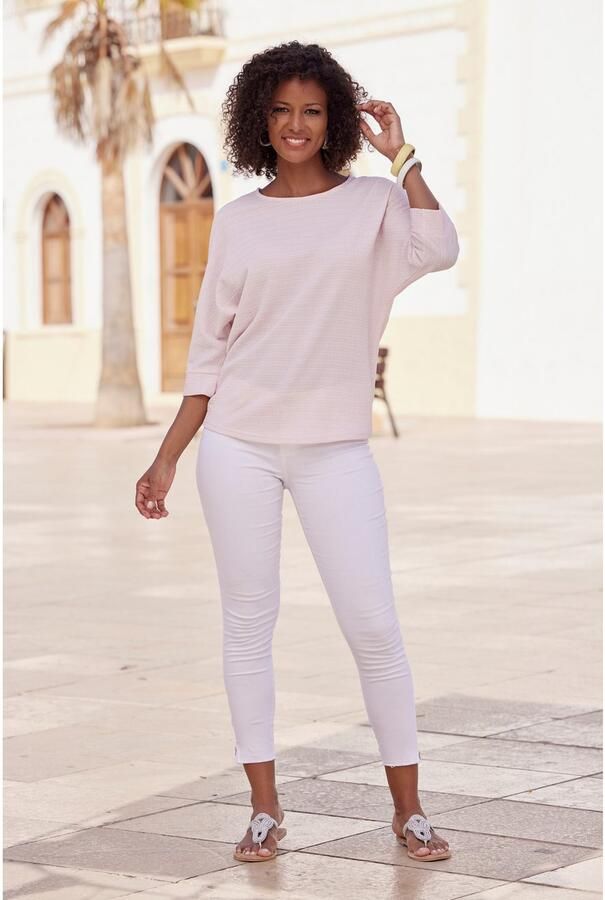 Vivance Shirt met 3 4-mouwen Van kreukvrije crêpe-kwaliteit gemaakt van strijkvrije crêpe stof - Foto 4