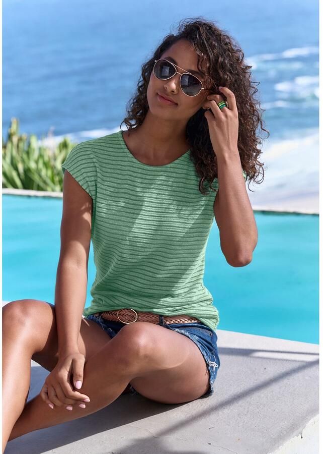 Vivance Shirt met korte mouwen In streep-look van onderhoudsvriendelijke viscosekwaliteit - Foto 2