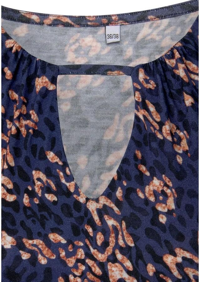 Vivance Shirt met korte mouwen met alloverprint met cut-out figuurvormend t-shirt - Foto 2