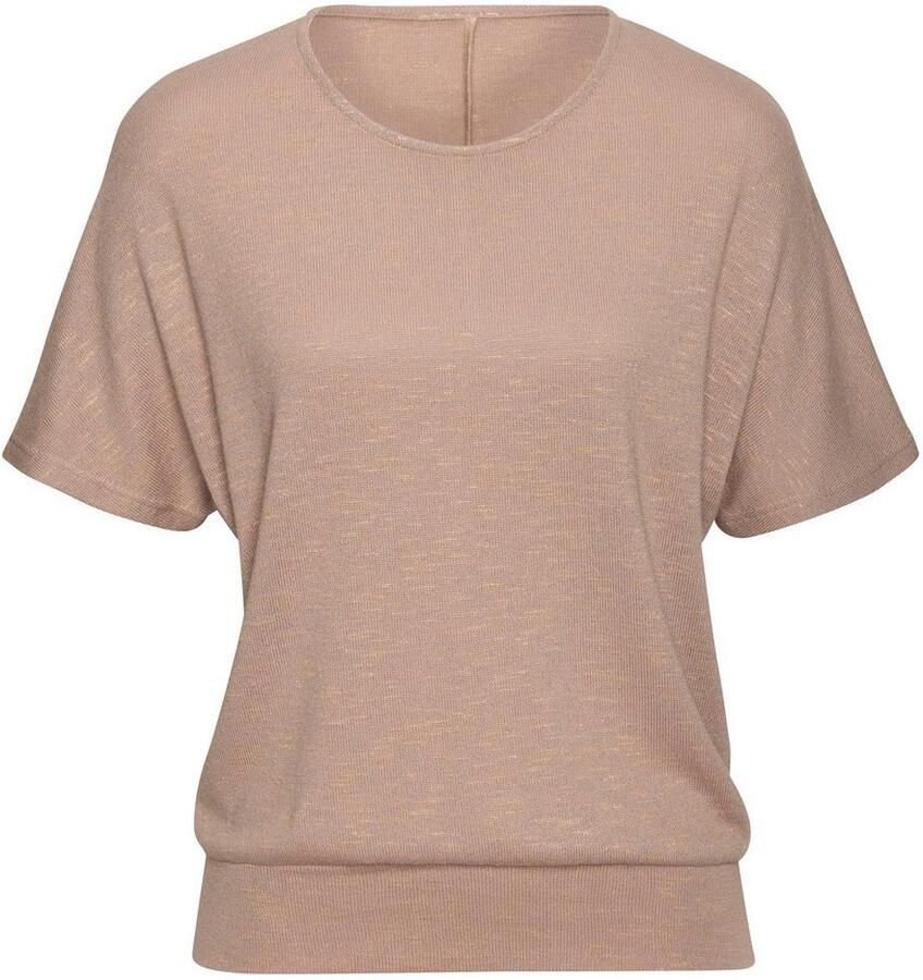 Vivance Shirt met korte mouwen Met brede tailleband van zacht viscose-fijntricot