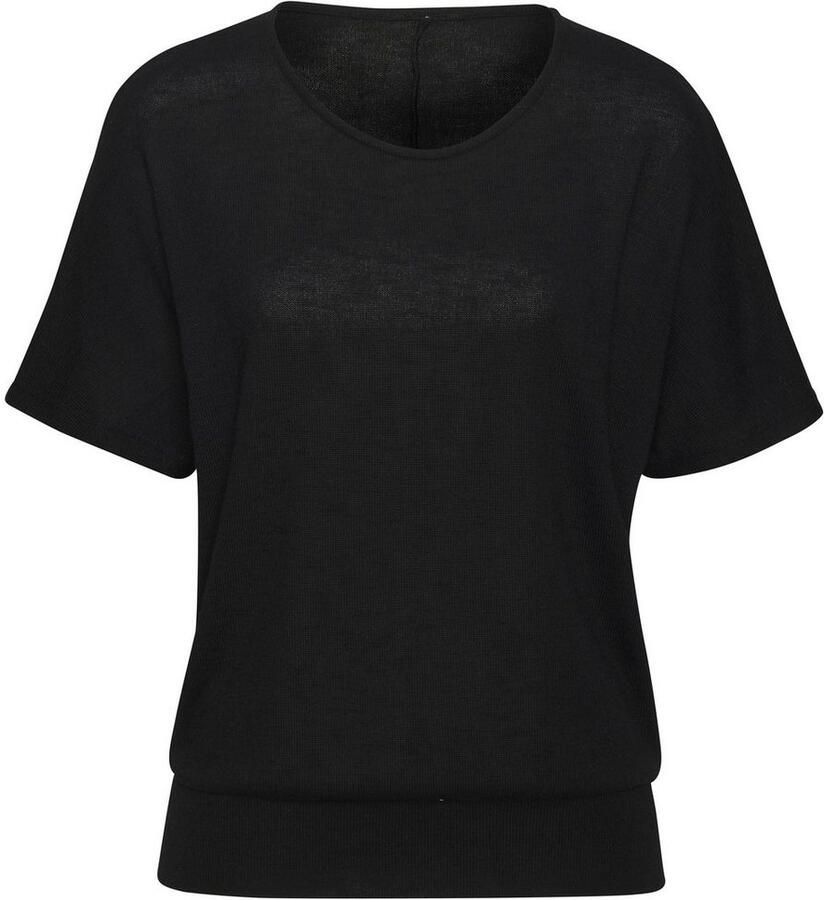 Vivance Shirt met korte mouwen Met brede tailleband van zacht viscose-fijntricot