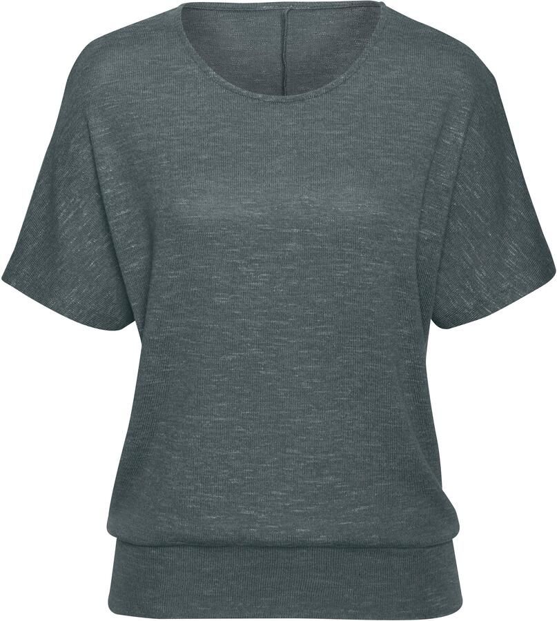 Vivance Shirt met korte mouwen Met brede tailleband van zacht viscose-fijntricot