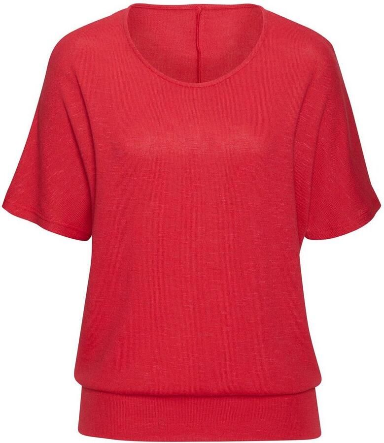 Vivance Shirt met korte mouwen Met brede tailleband van zacht viscose-fijntricot